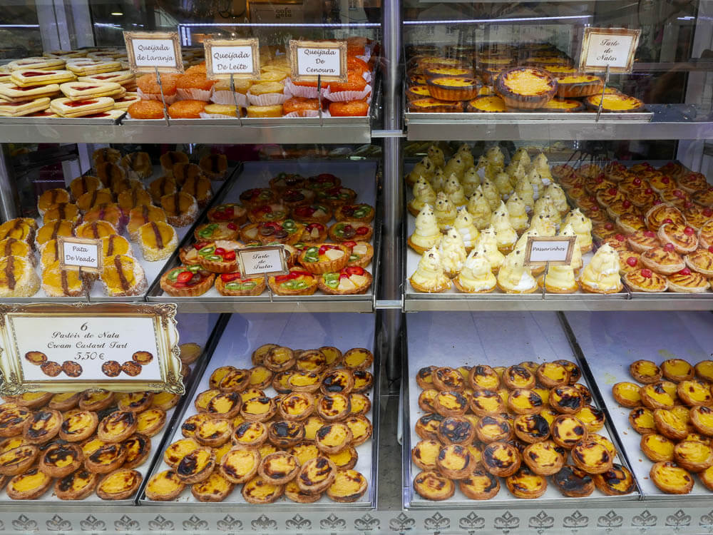 A confectionery shop in Portugal, with various different sweets for sale.